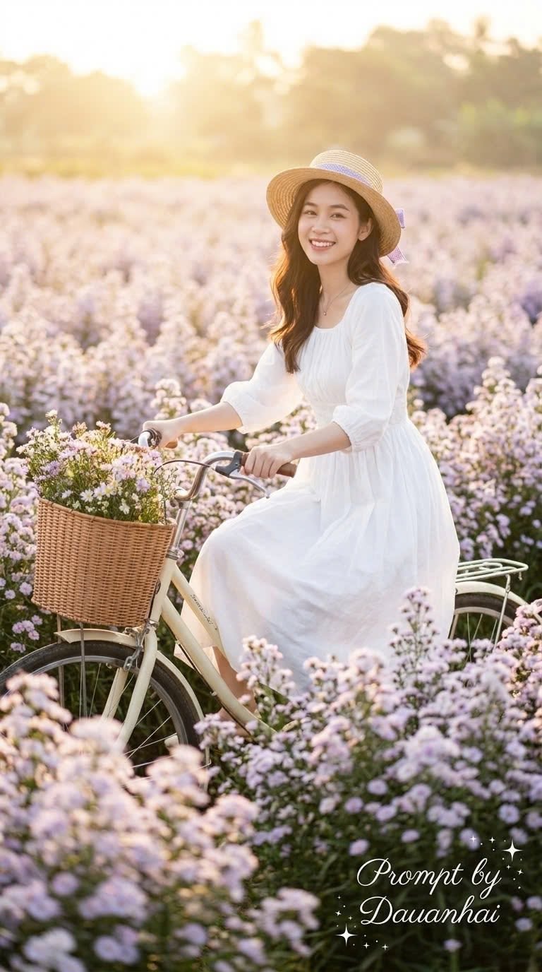 Nàng Thơ Giữa Cánh Đồng Hoa Tím